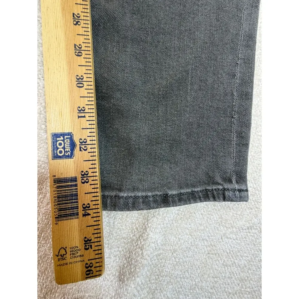 Lacoste Men's Gray 38x34 Slim Fit Straight Leg Denim Jeans Casual Designer Pants